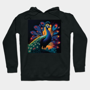 Elegant Peacock Art Hoodie